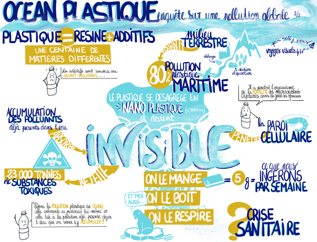 Facilitation graphique Modélisation visuelle synthèse visuelle pollution plastique